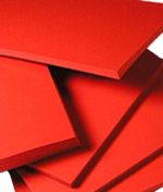 Rubber, Silicone Sheet, Red, 300mm x 300mm